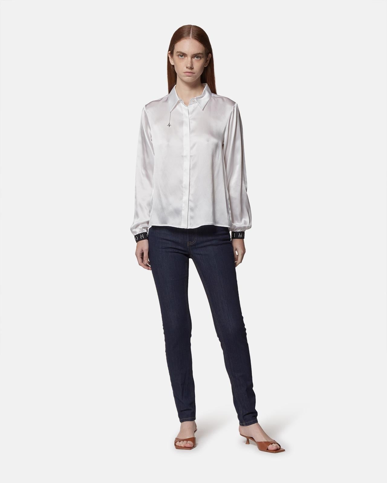 Camicia Richmond X in seta con fasce logate donna