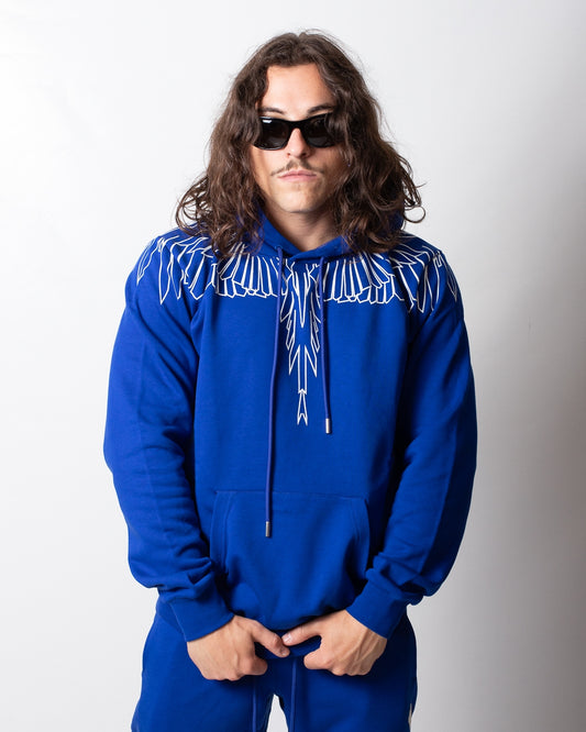 Felpa Marcelo Burlon con cappuccio e logo wings basic uomo