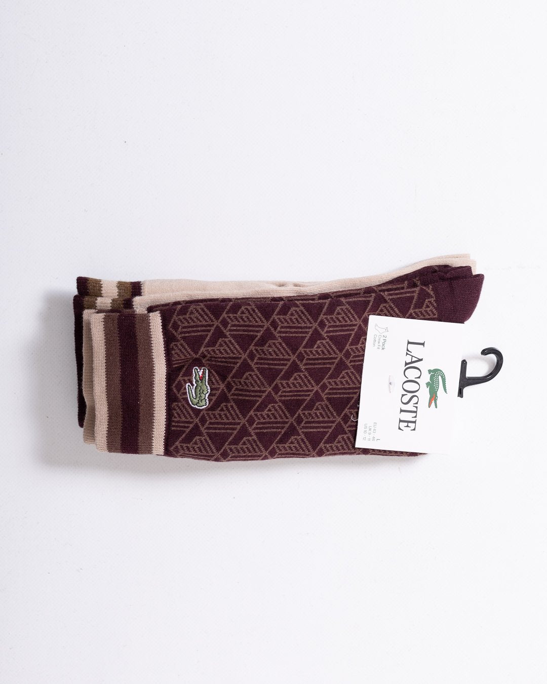 Calze Lacoste duo con logo e monogram