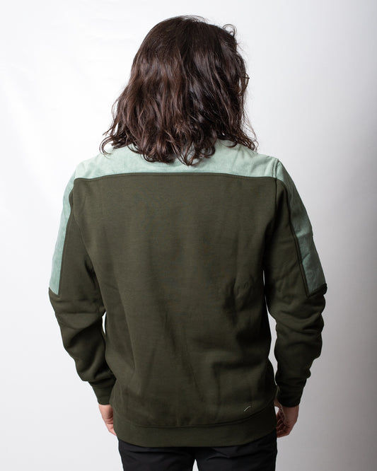 Felpa Liu Jo girocollo con dettagli in camoscio uomo