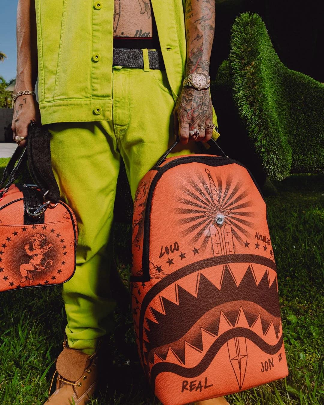 Zaino Sprayground rosso JON Z TATTOOS BACKPACK 