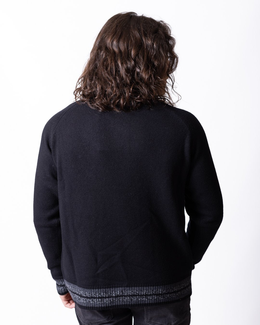 Maglia Iceberg in lana full zip con logo ricamato