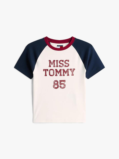 T-Shirt Tommy Jeans slim "Miss Tommy" donna