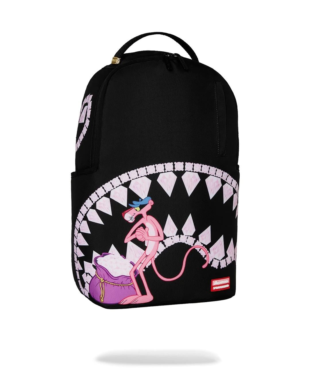 Zaino Sprayground nero Pink Panther diamond shark dlxr backpack