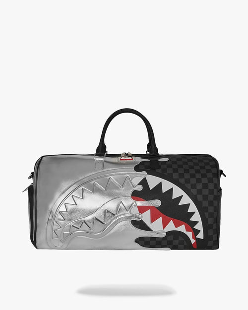 Borsone Sprayground nero SILVER SIDE DRIP BLACK CHECK LARGE DUFFLE 