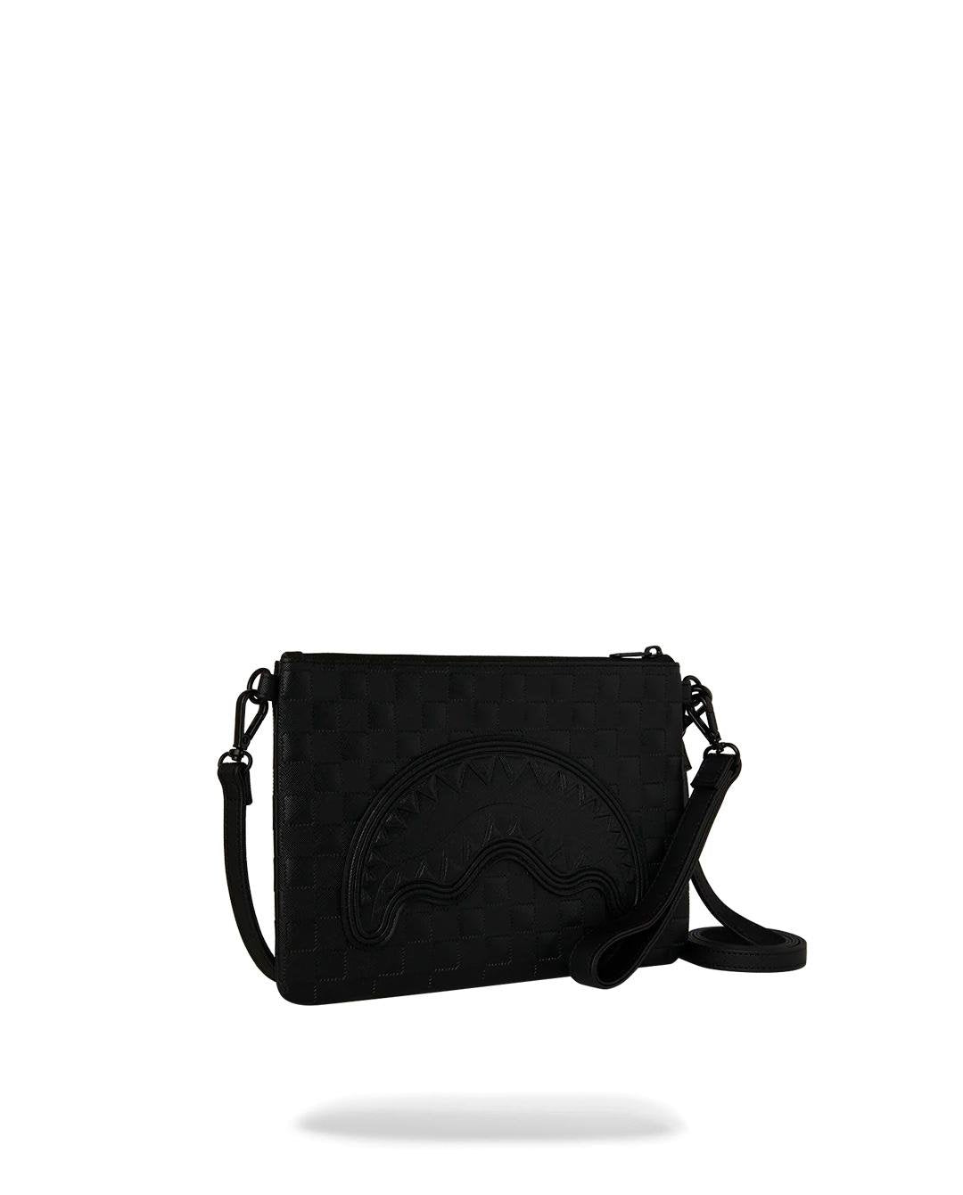 Pochette Sprayground nero RAISED CHECK CROSSOVER CLUTCH con tracolla