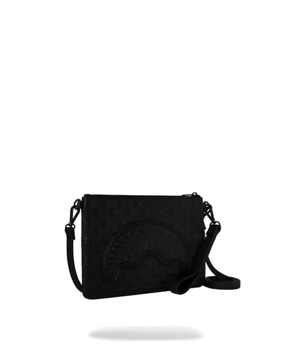 Pochette Sprayground nero RAISED CHECK CROSSOVER CLUTCH con tracolla