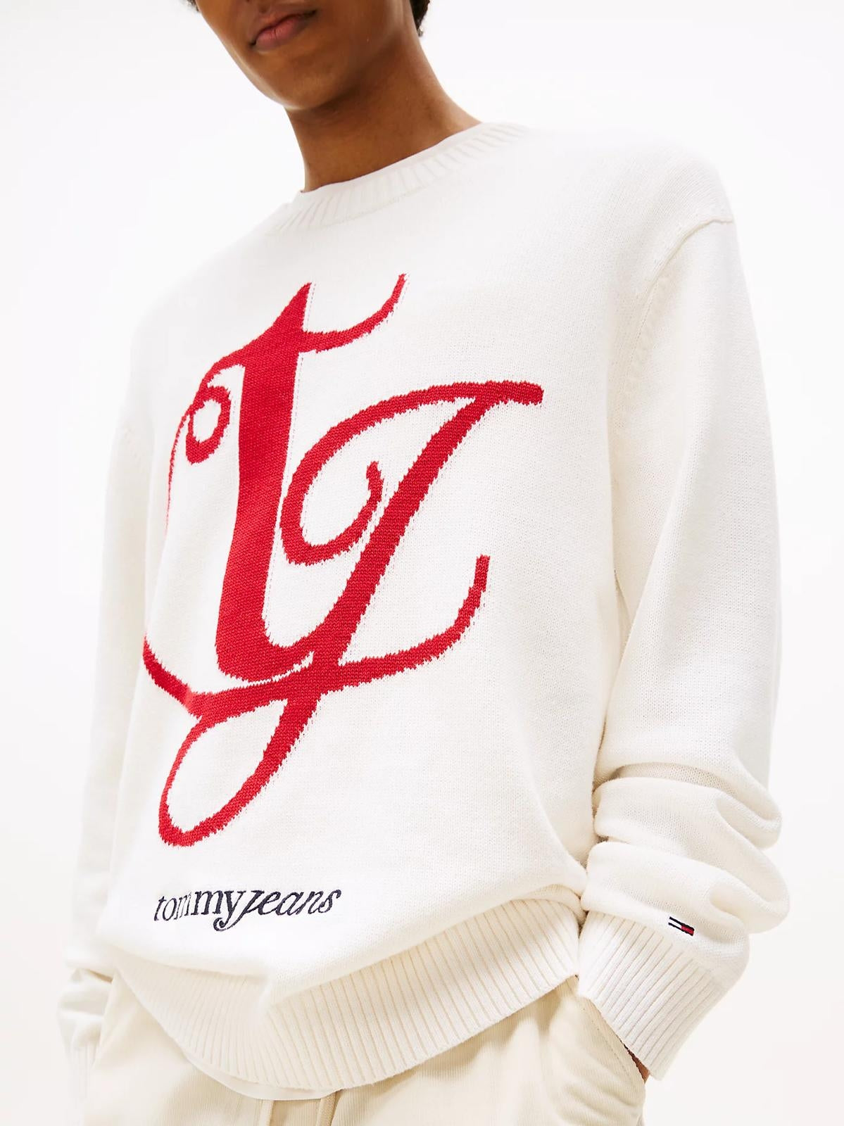 Maglia Tommy Jeans girocollo "Red Monogram" uomo