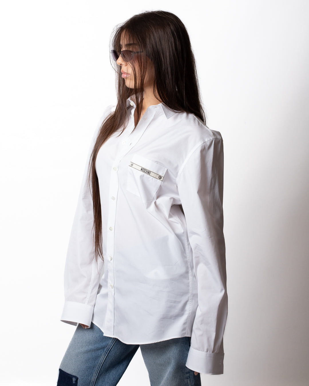 Camicia Moschino con taschino logato