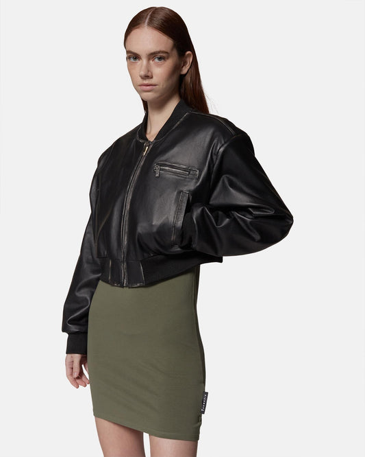 Giubbotto Richmond X cropped in vera pelle donna