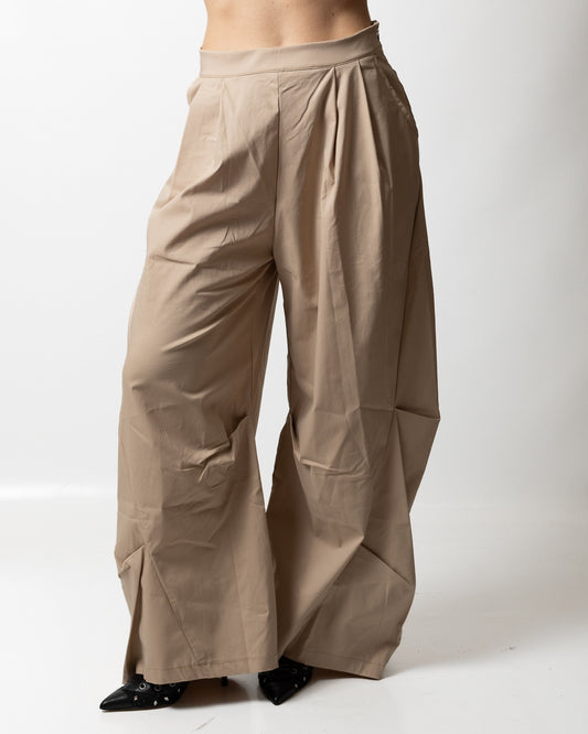 Pantalone Marcelo Burlon baggy in tela di cotone donna