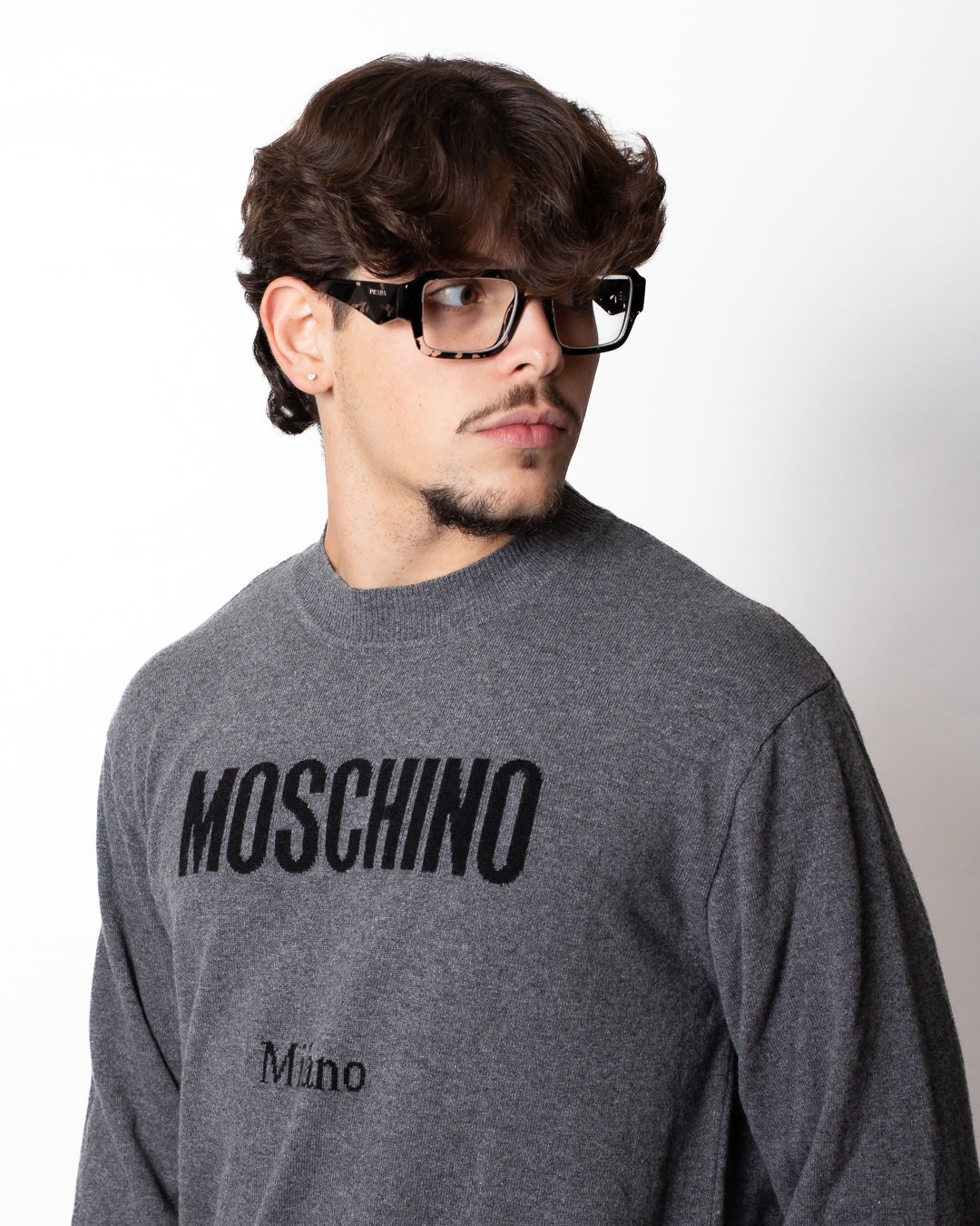 Maglia Moschino in misto lana con logo basic