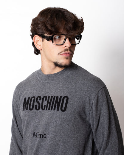 Maglia Moschino in misto lana con logo basic