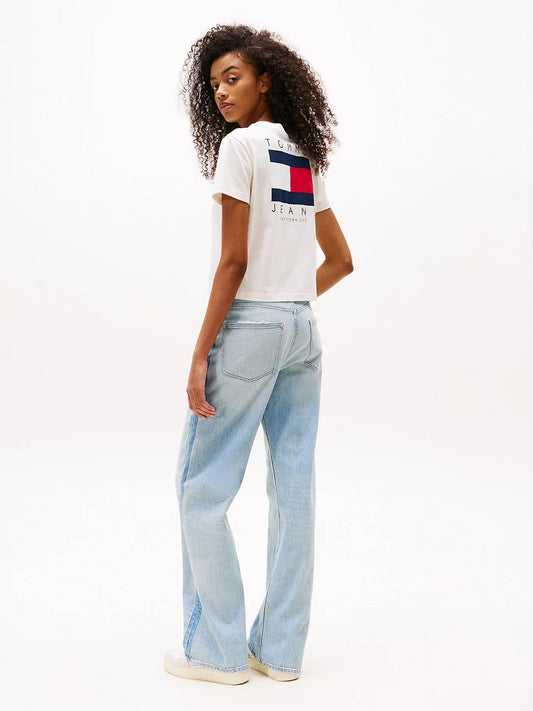 T-Shirt Tommy Jeans slim con logo bandiera donna
