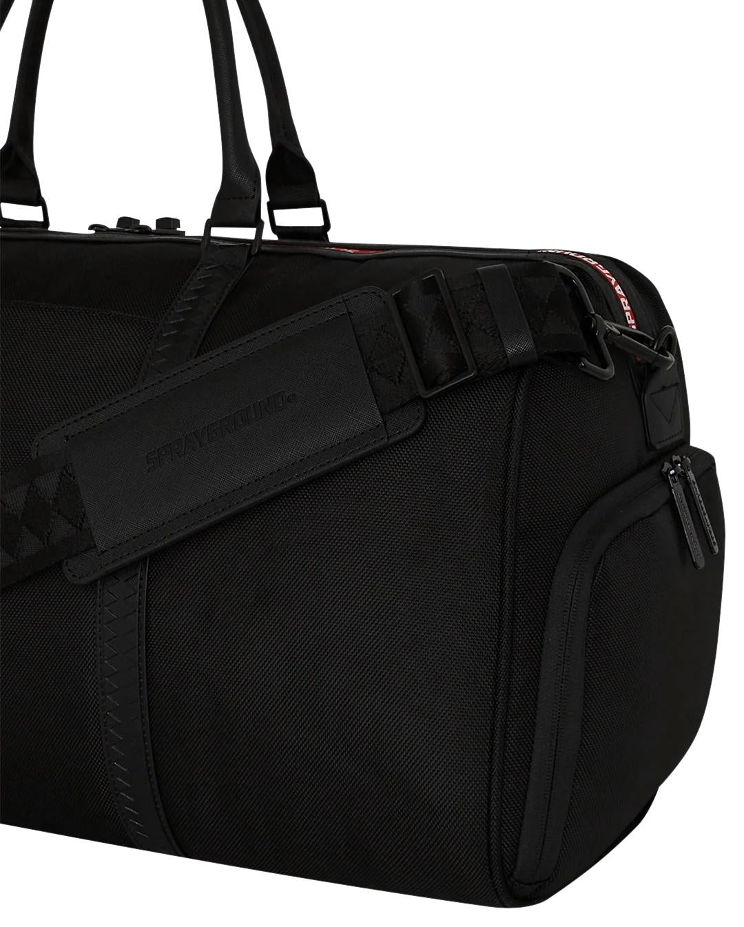 Borsone Sprayground nero Printed zipper shark duffle  large duffle