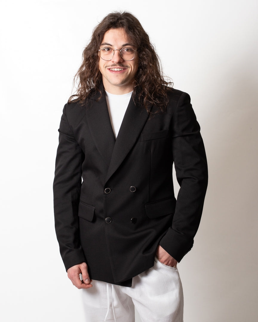 Giacca blazer Gaelle doppiopetto in poliviscosa uomo