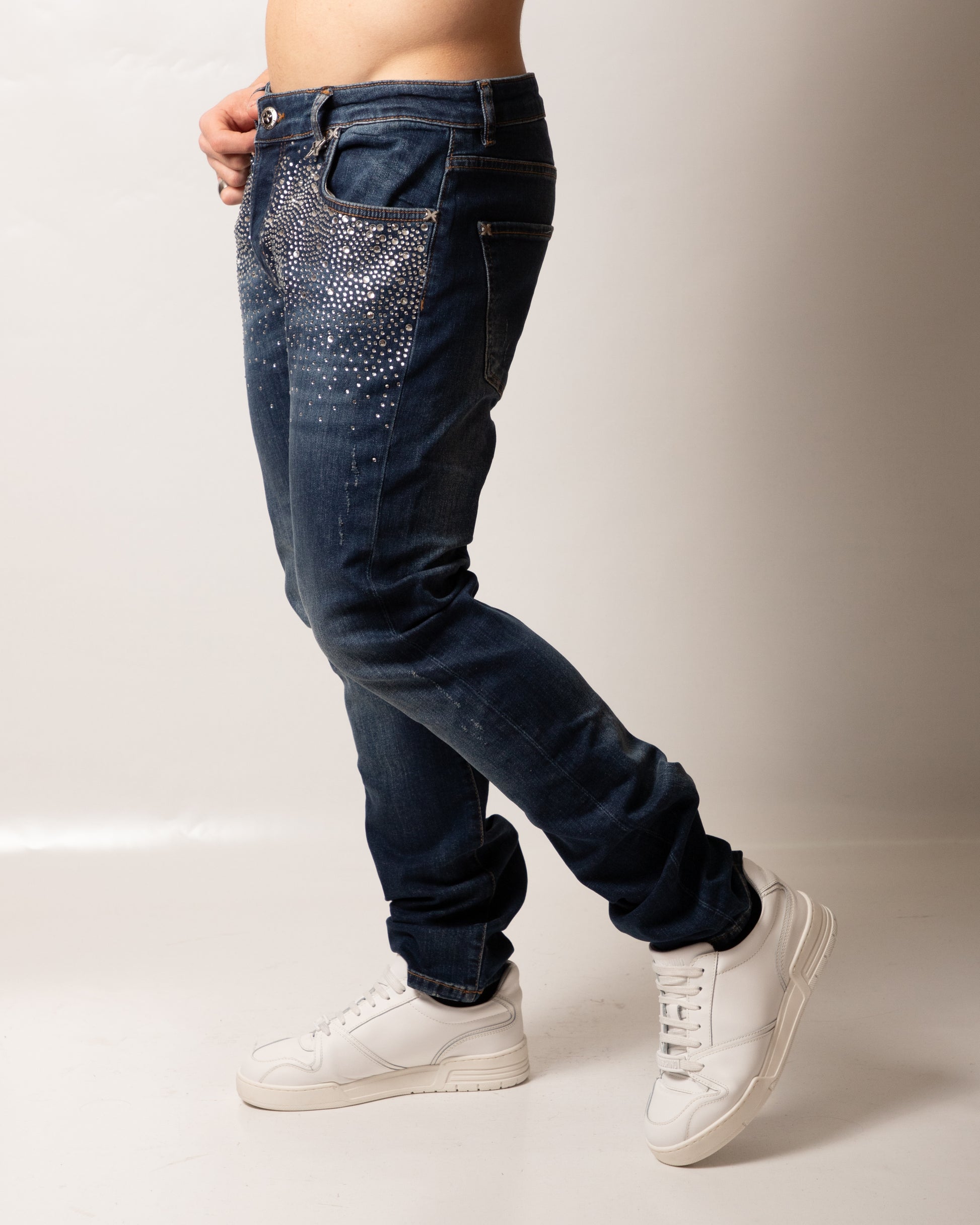 Jeans Richmond X slim con strass uomo