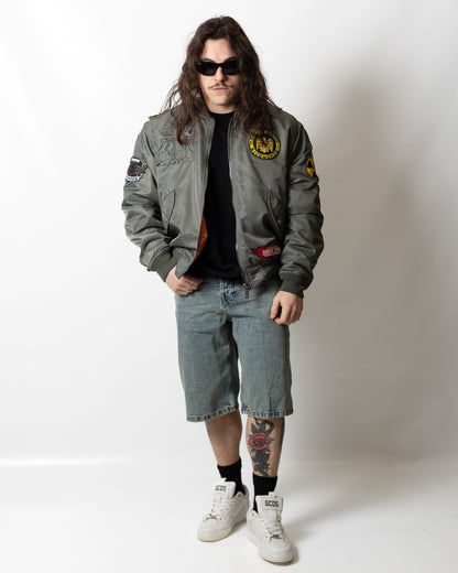 Bermuda Richmond X logato in jeans uomo