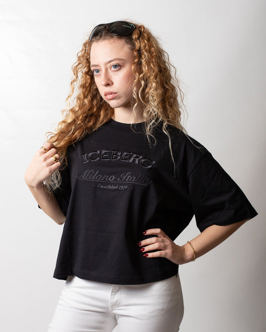 T-Shirt Iceberg boxy fit con ricamo donna