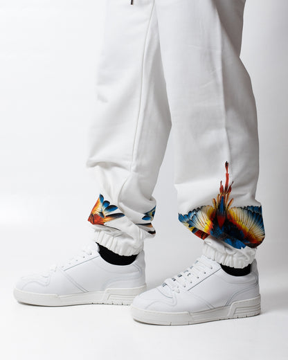 Pantalone Marcelo Burlon in felpa "Orange Wings" uomo
