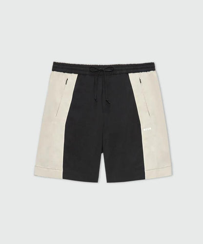 Bermuda MSGM stretch con logo e zip