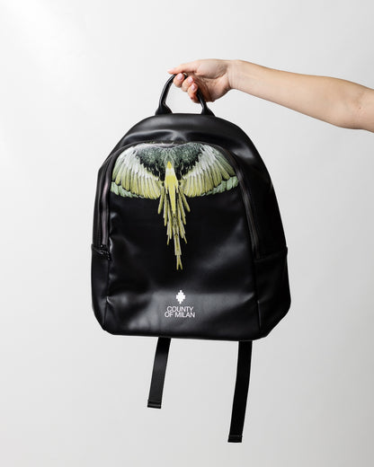 Zaino Marcelo Burlon in ecopelle "Icon Wings Yellow"