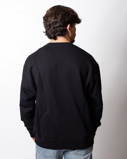 Felpa Moschino girocollo con taschino logato