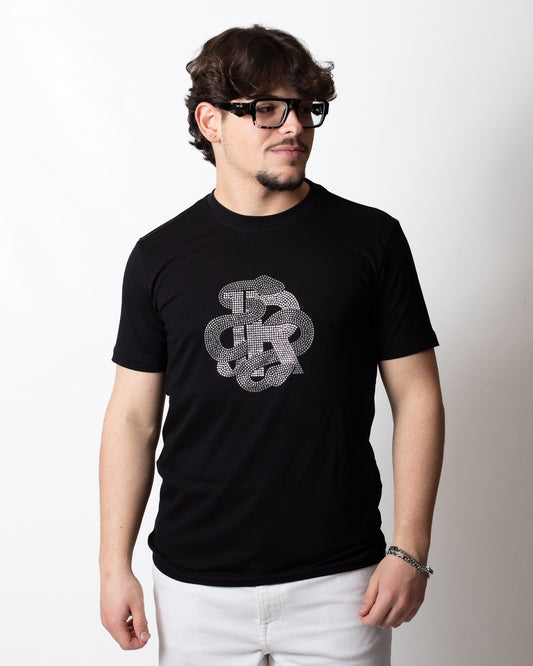 T-Shirt John Richmond logata con borchie uomo