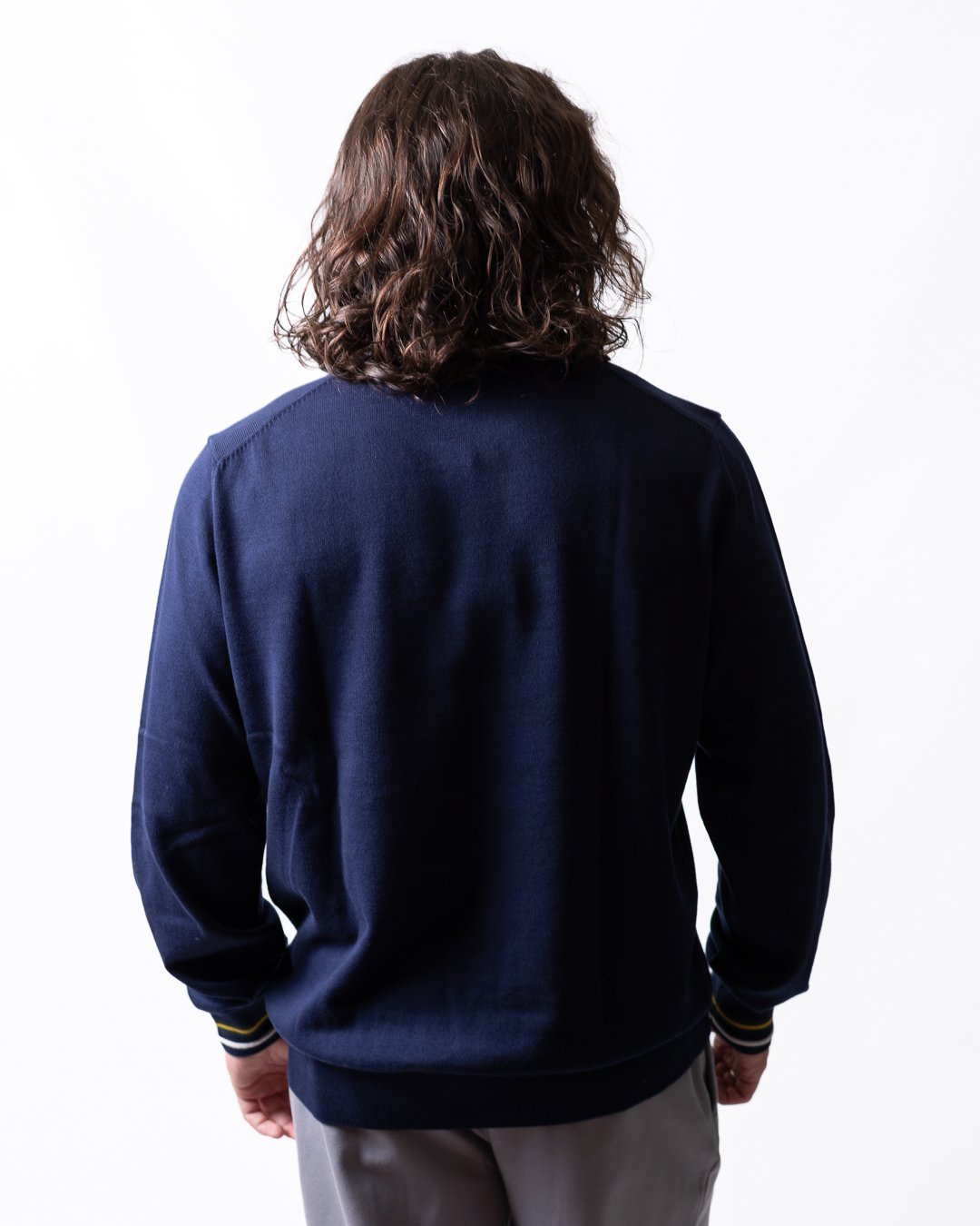 Maglia Lacoste girocollo con strisce a contrasto uomo