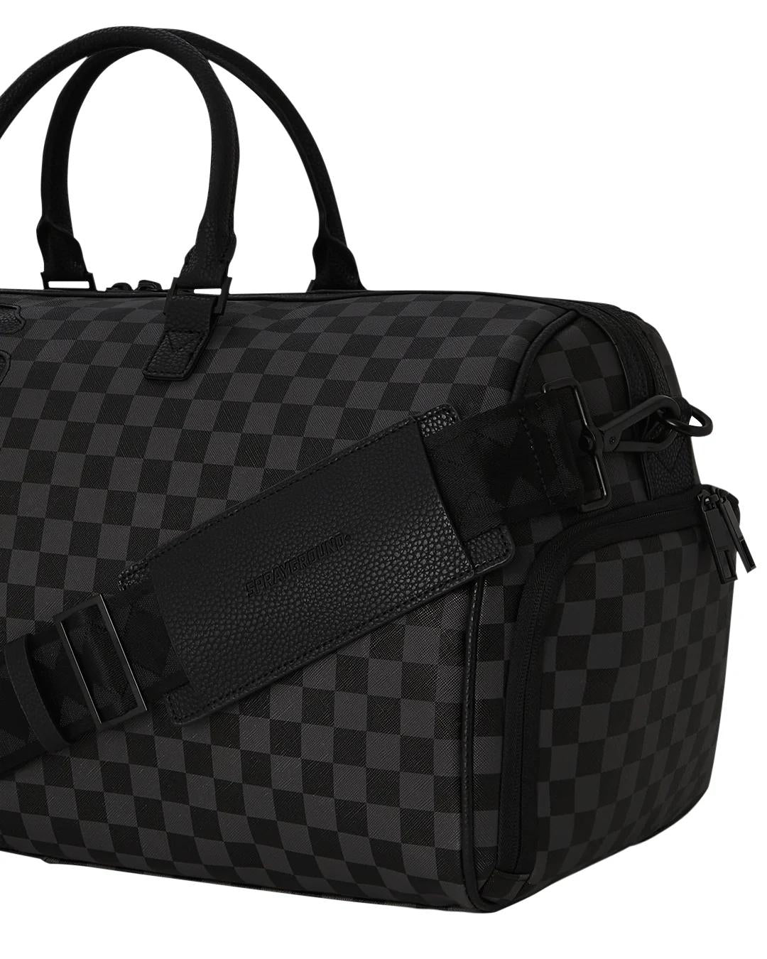 Borsone Sprayground nero unfinished shark large duffle