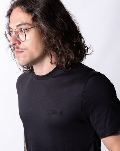 T-Shirt Calvin Klein slim supima logo patch uomo
