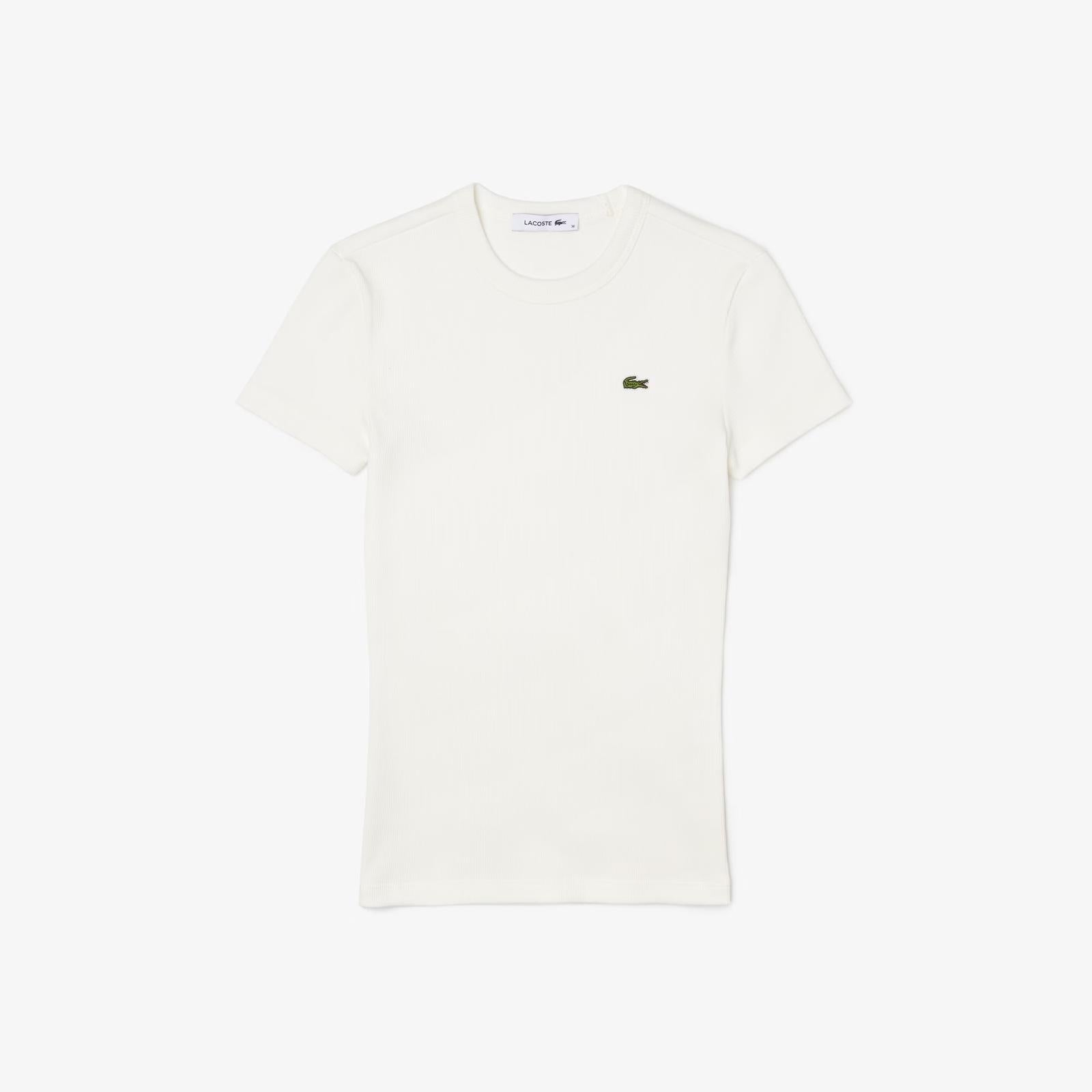 T-Shirt Lacoste "Slim Fit Ribbed" donna