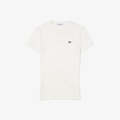 T-Shirt Lacoste "Slim Fit Ribbed" donna