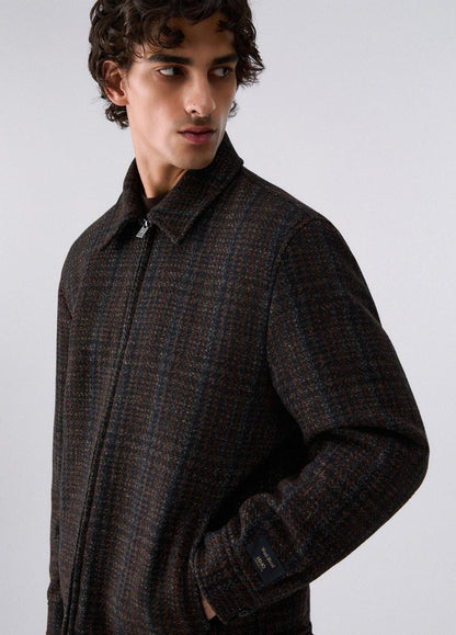 Giubbotto Liu Jo in misto lana tartan full zip