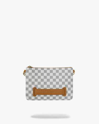 Pochette Sprayground bianco 3AM CREAM CROSSBODY POUCHETTE clutch con tracolla