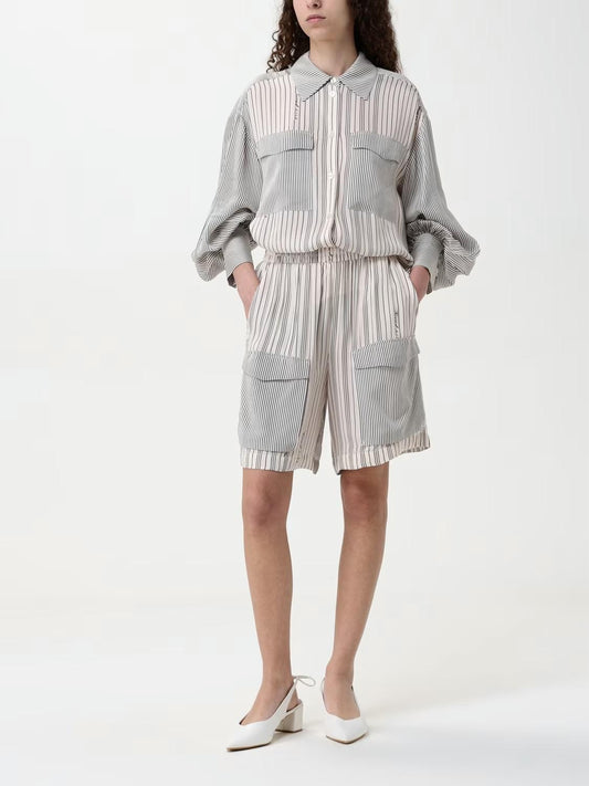 Bermuda Twinset Actitude a righe con tasche laterali