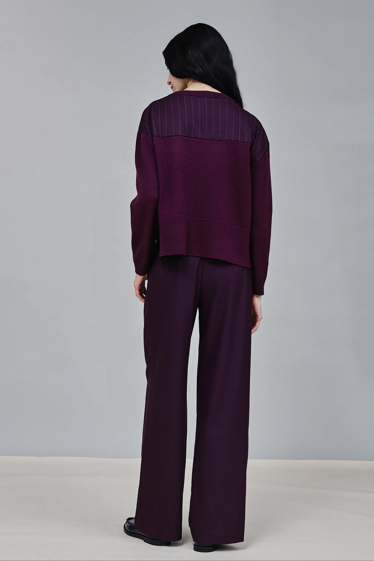 Pantalone Nenette con inserti laterali gessati