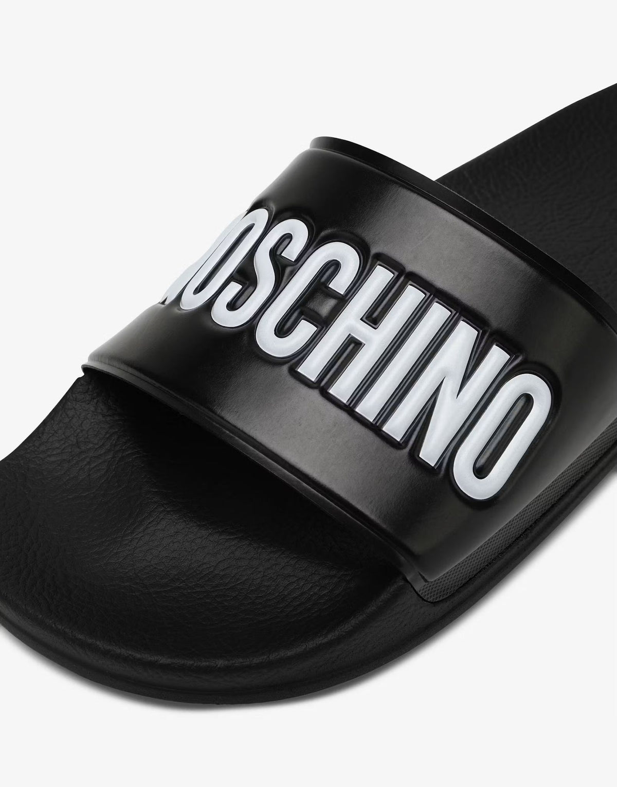 Ciabatta Moschino in gomma con logo iconic uomo
