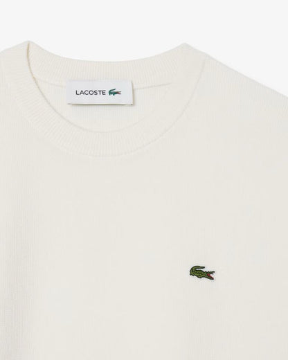 Maglia Lacoste girocollo in misto lana donna