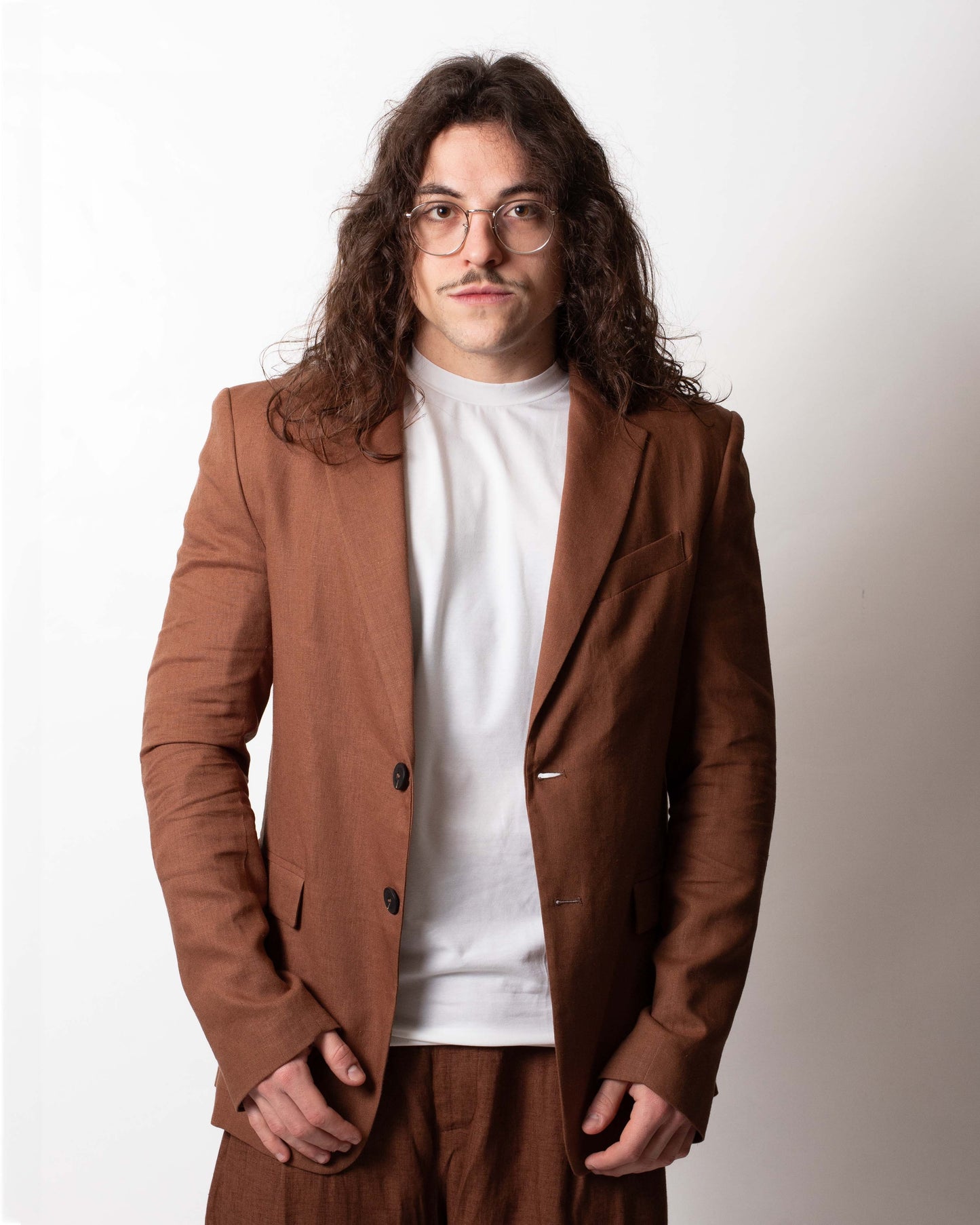 Giacca blazer Gaelle monopetto in lino uomo