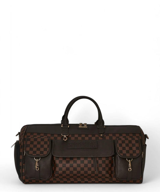 Borsone Sprayground marrone spec ops pixel emboss large duffle