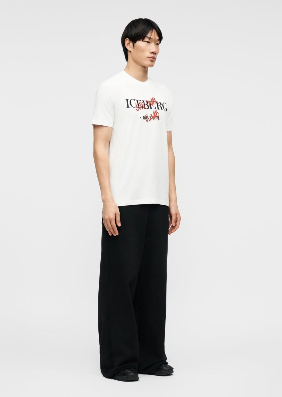 T-Shirt Iceberg con logo in ricamo uomo