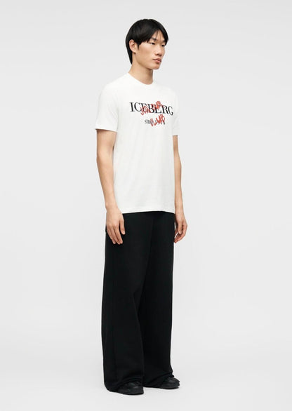 T-Shirt Iceberg con logo in ricamo uomo