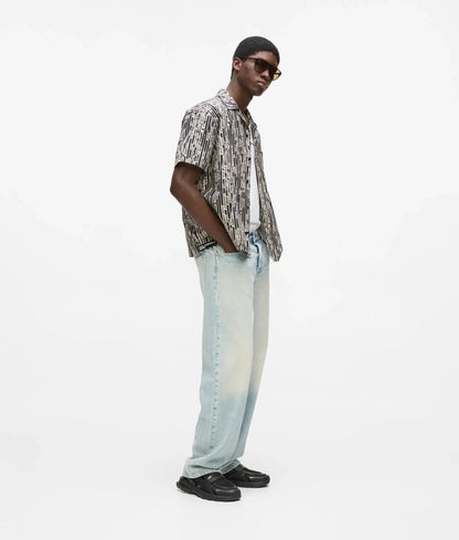 Camicia Karl Lagerfeld Jeans con stampa logata all-over uomo