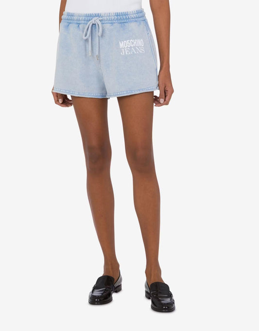 Short Moschino Jeans in felpa con logo stampato donna