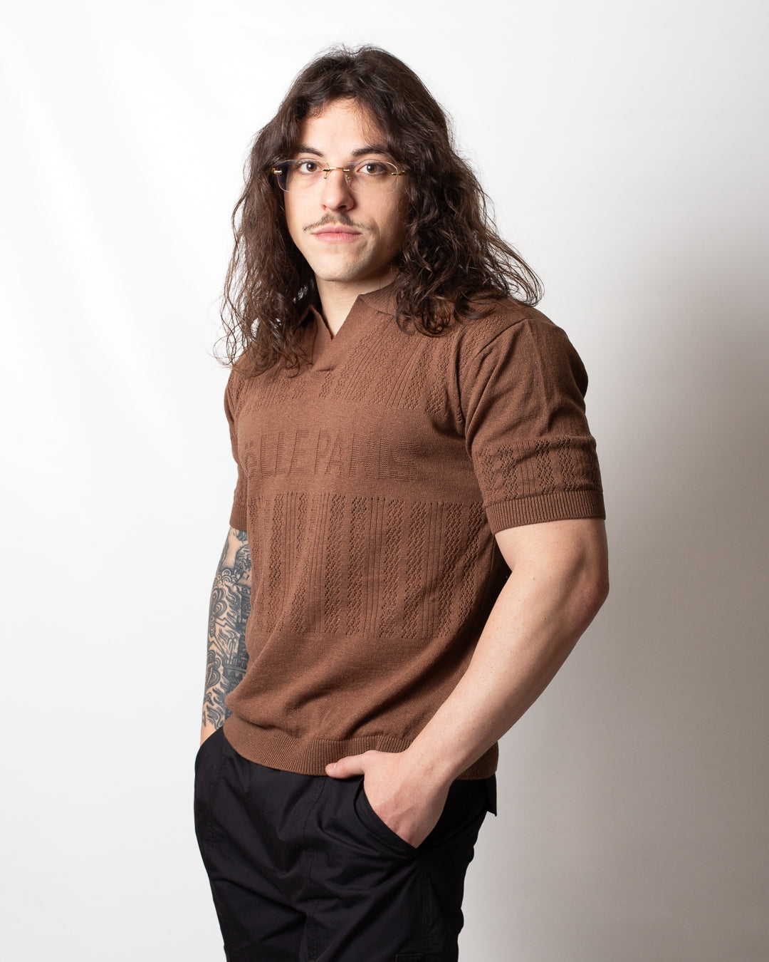 Polo Gaelle in maglia traforata uomo