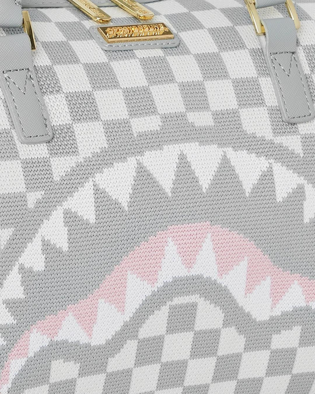 Borsa Sprayground bianco Knit sharks in paris cream  mini duffle