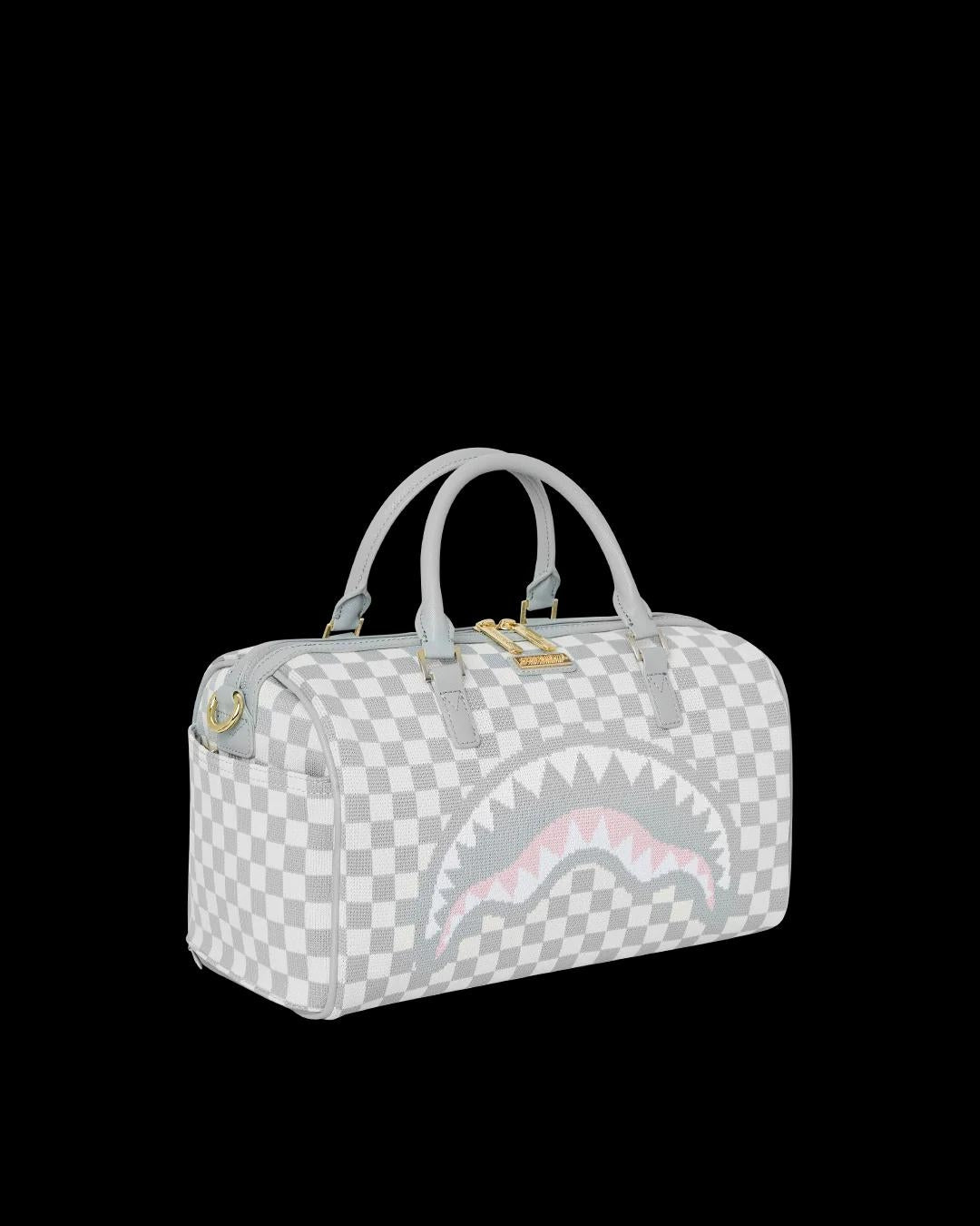 Borsa Sprayground bianco Knit sharks in paris cream  mini duffle