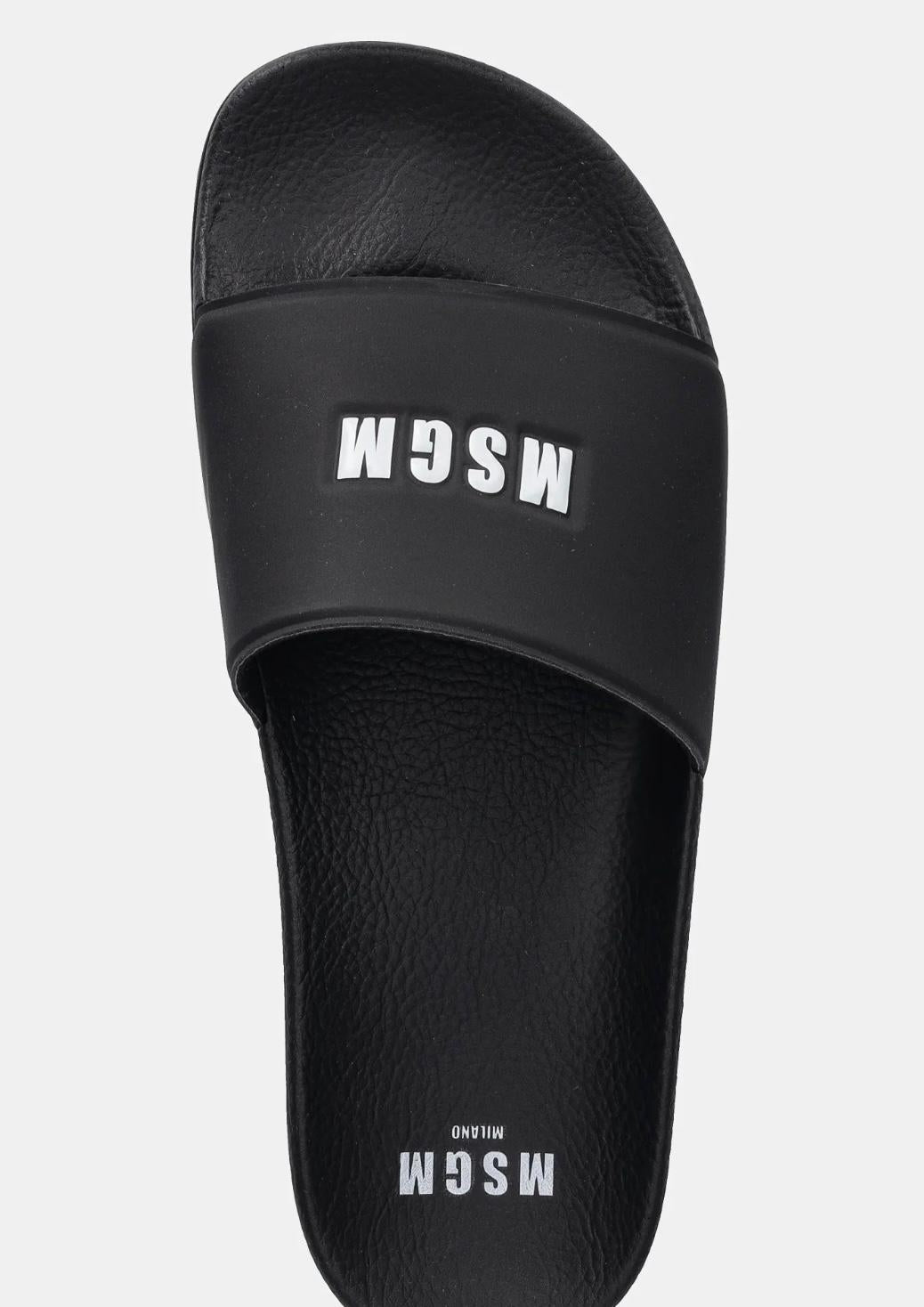 Ciabatte MSGM logate in gomma uomo