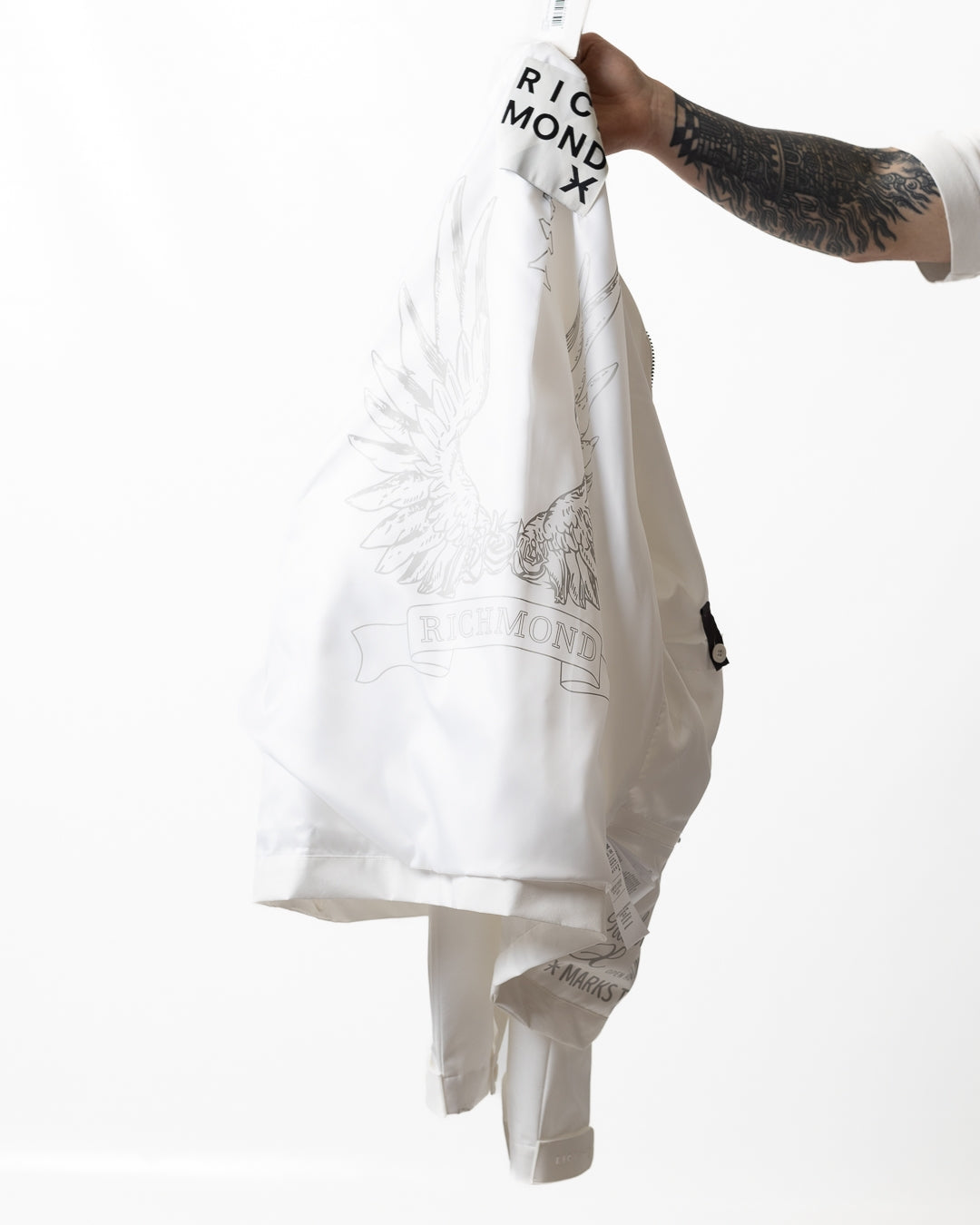 Giubbotto Richmond X in nylon con logo tonal uomo